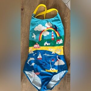 Boden Nautical Themed One Piece Bathing Suit